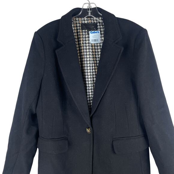 Ann Taylor Wool Blend Short Chesterfield Coat Black Size L - Picture 4 of 9